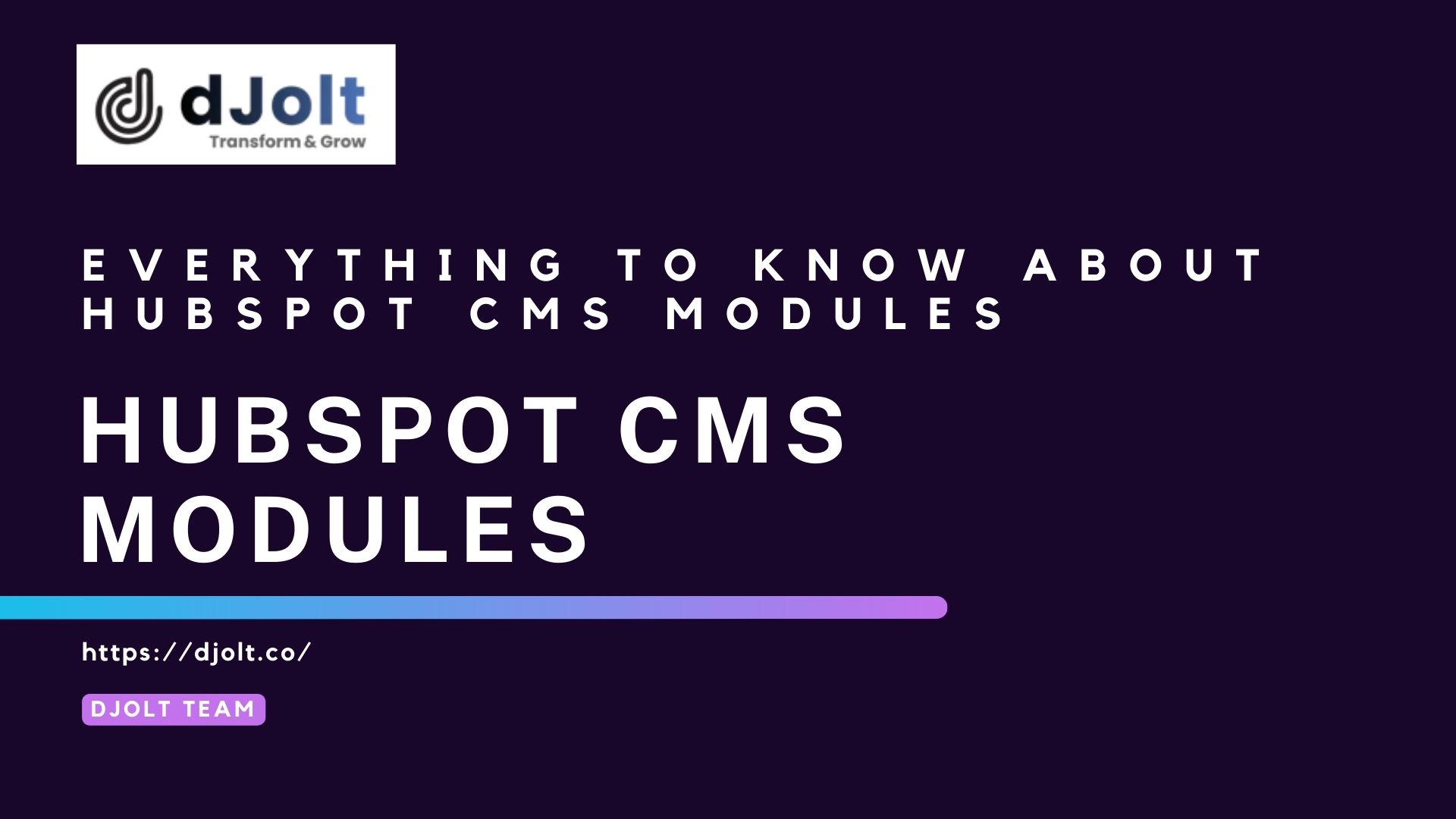 HubSpot CMS Modules