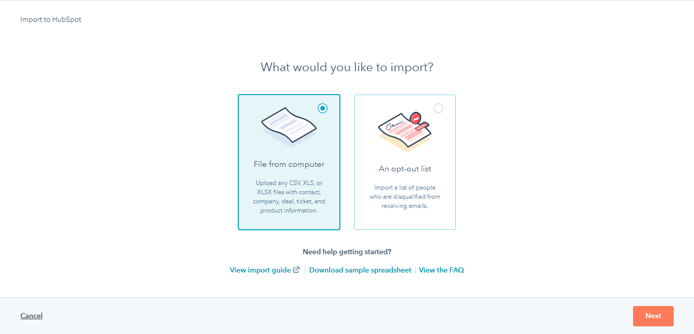 CRM Migration Import HubSpot