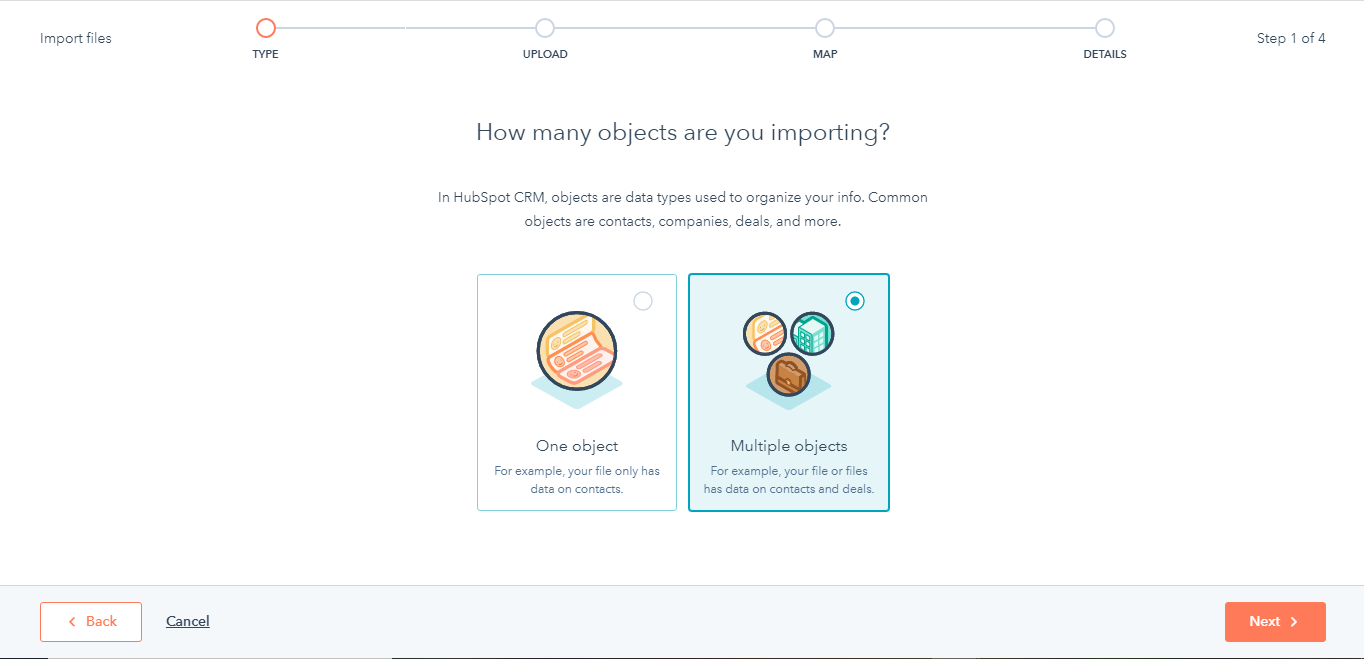 HubSpot CRM import objects 